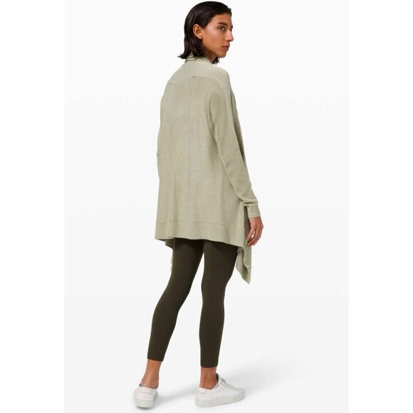 Lululemon Cashlu Knit Wrap Sweater (Size XS/S) Rosemary Lightweight Cardigan - Picture 6 of 12